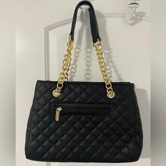 Montana West MEDIUM Tote Bag for Women Quilted Chain Handbags Shoulder Purse - Picture 3 of 10